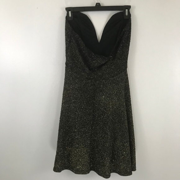 Windsor Dresses Windsor Gold Glitter Sparkle Strapless Dress M Poshmark